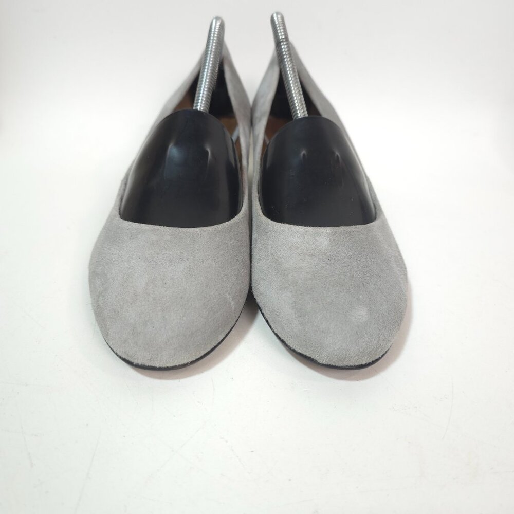 Paco Herrero Suede Low Heel Pumps Gray Slip On Comfort Shoes Womens Size 9 - Picture 9 of 12
